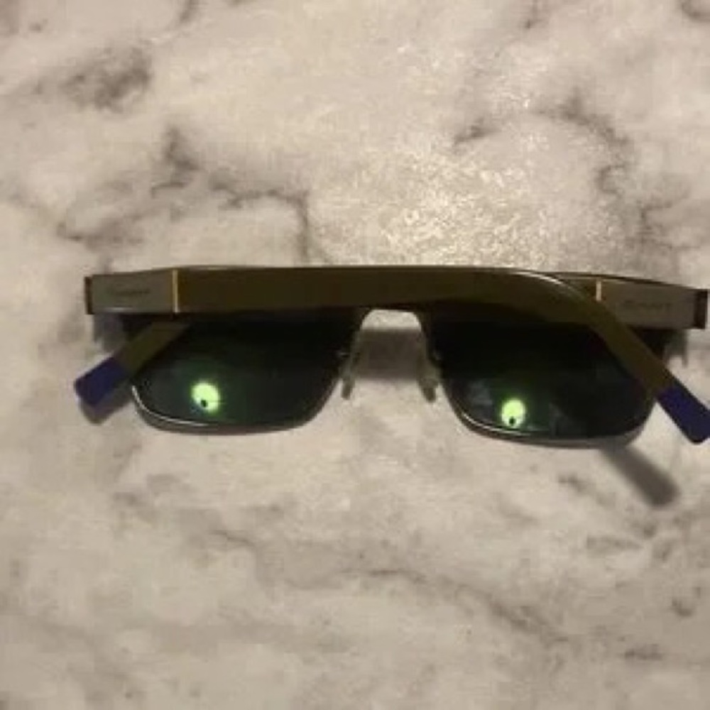 Men's Rectangular Sunglasses in Olive Green